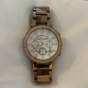 Rose gold MK watch